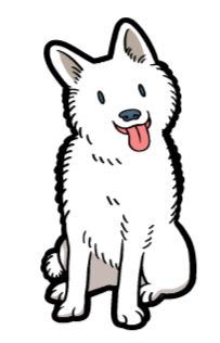 White Swiss Shepherd Sticker