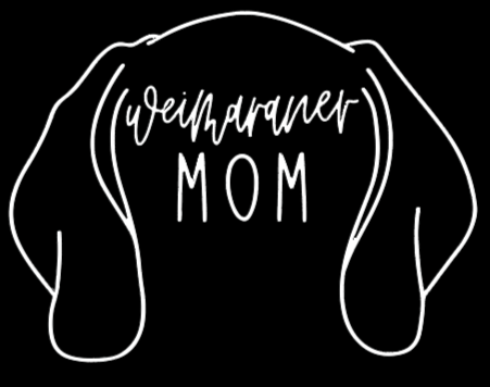 Weimaraner Mom Ears Custom Name Ears - Vinyl Decal