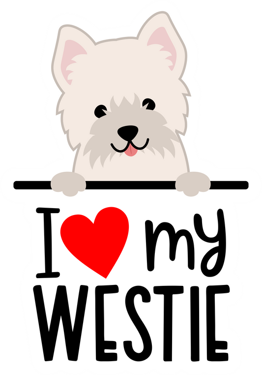 I Love My Westie Sticker