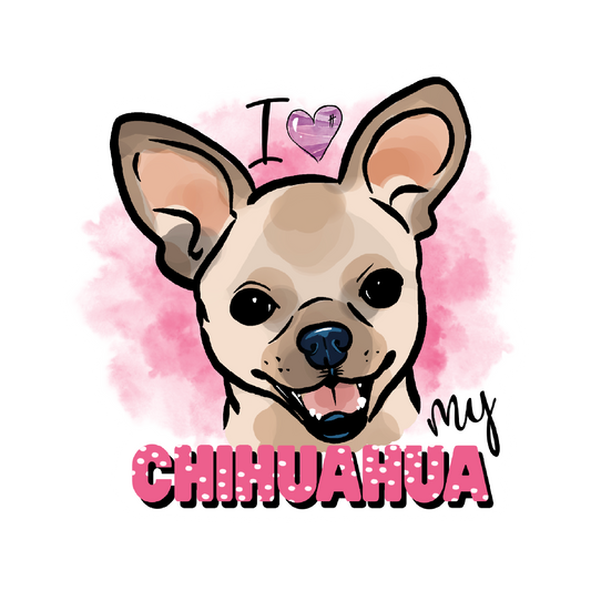 I Love My Chihuahua Sticker - 2